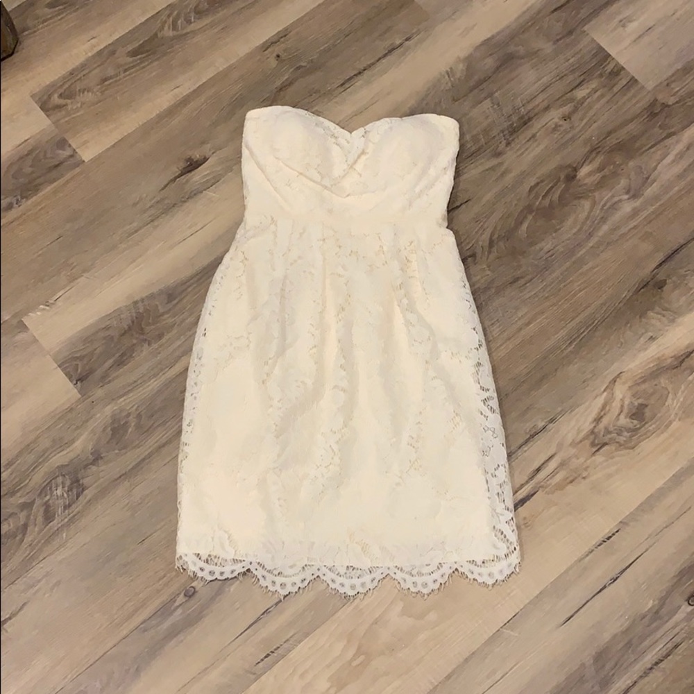 Jenny Yoo cocktail length lace dress
